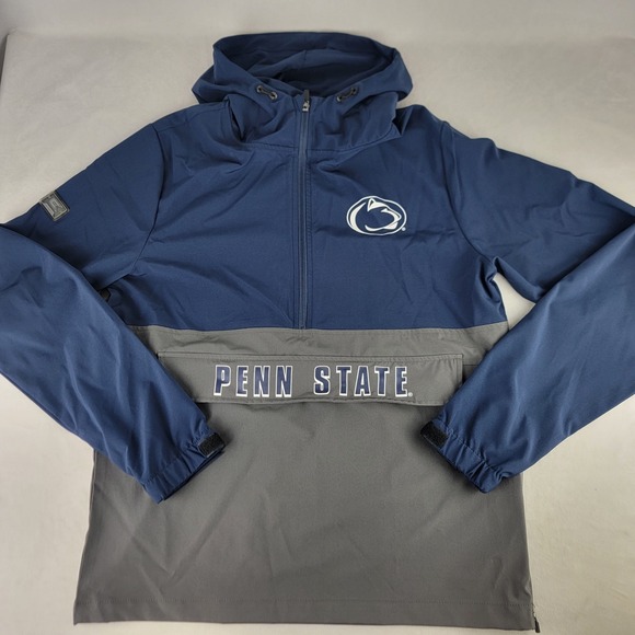 Colosseum Penn State Nittany Lions Pullover Anorak Jacket Men's Size S Navy Gray - Picture 2 of 8